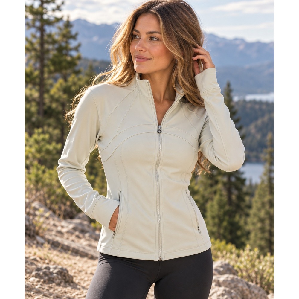 Clean Girl Athleisure Define Jacket Lululemon Pilates Ivory White Womens 10